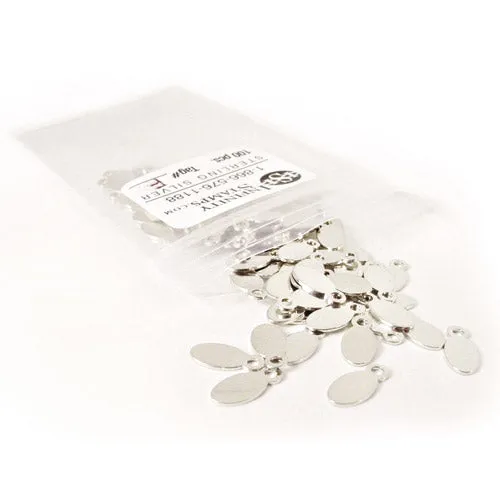 Sterling Silver Jewelry Tag F - 100 Pack