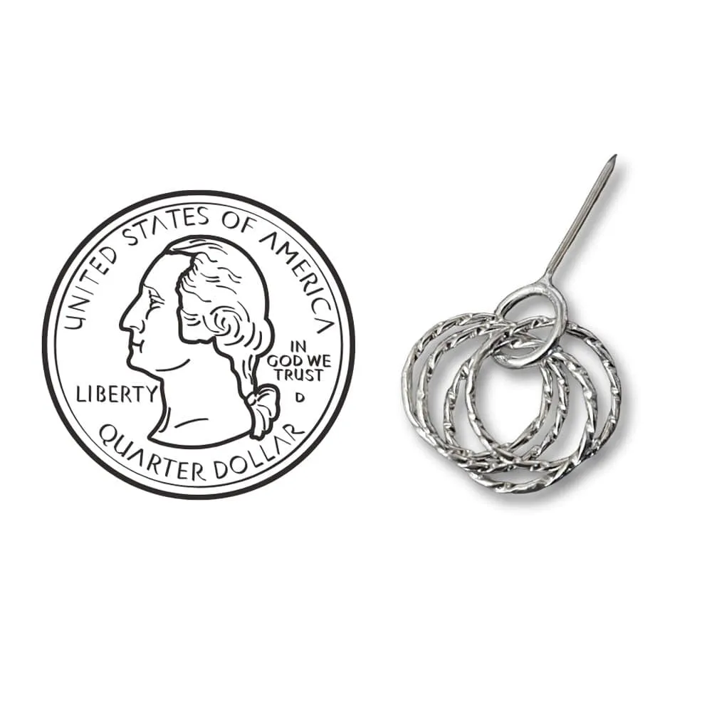 Sterling Silver Quad Circle Earrings Medium
