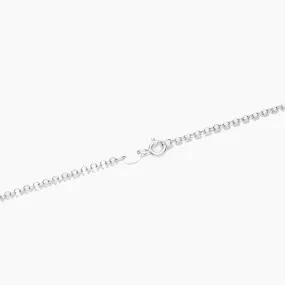 Sterling Silver Rolo Chain Necklace 2.1mm 16" (41cm) 18" (46cm) 20" (51cm) 22" (56cm) 24" (61cm)