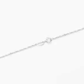 Sterling Silver Singapore Chain Necklace 1.2mm 16" (41cm) 18" (46cm) 20" (51cm) 22" (56cm)