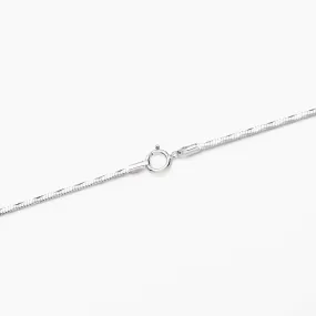Sterling Silver Twisted Snake Chain Necklace 1.32mm 18" (46cm)