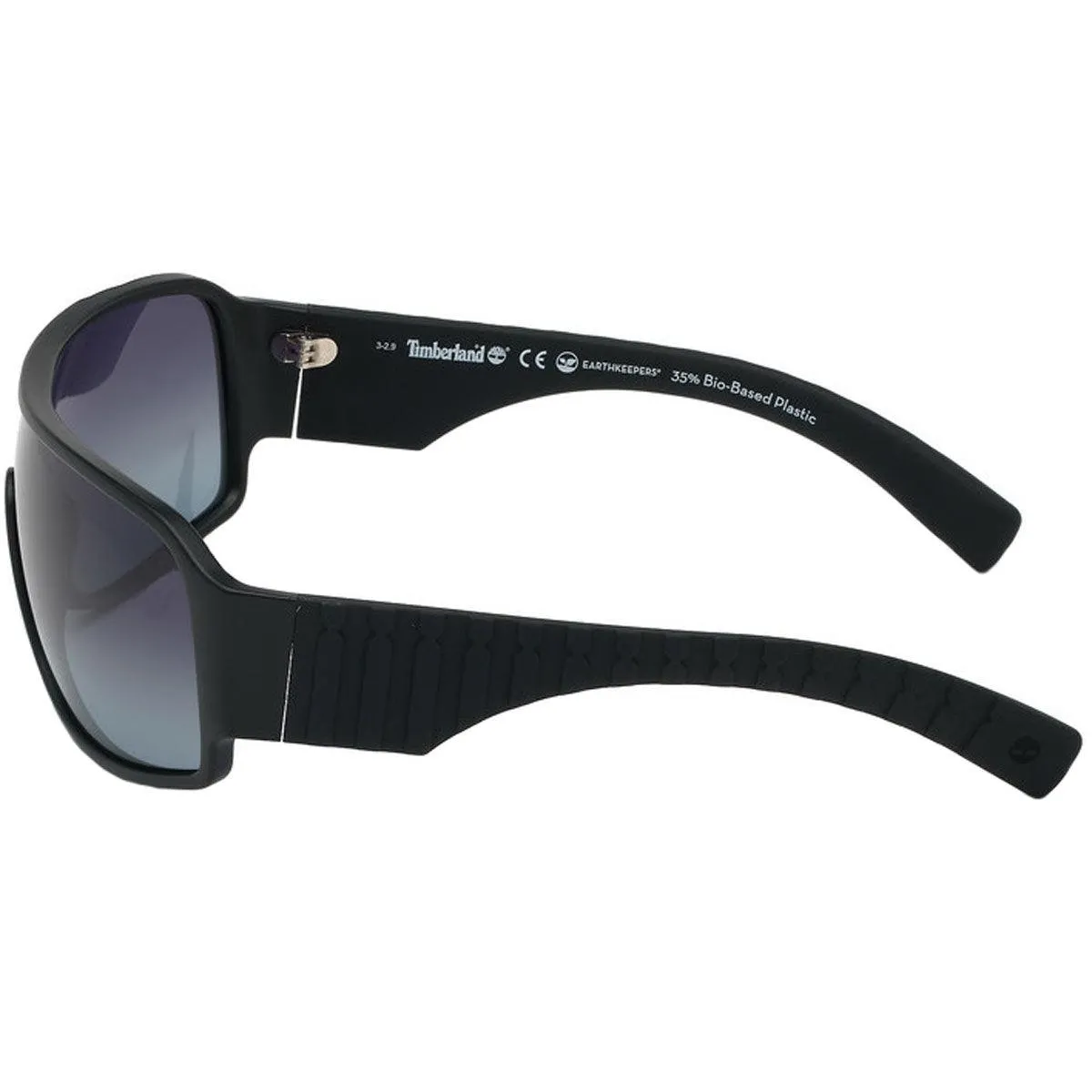 Timberland Men's Sunglasses - Smoke Polarized Lens Matte Black Frame | TB9216 0002D