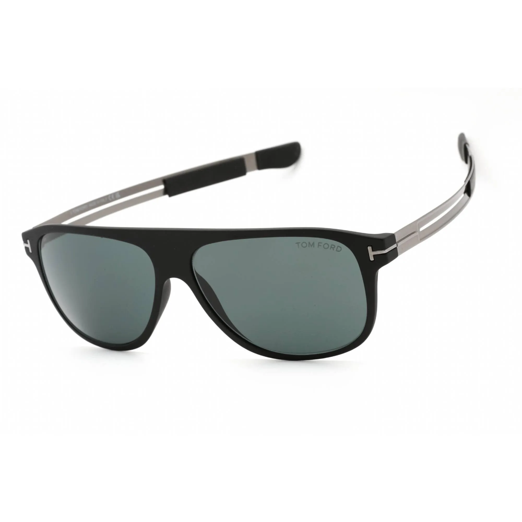 Tom Ford Men's Sunglasses - Matte Black Rectangular Shape Frame Blue Lens | FT0880 02V
