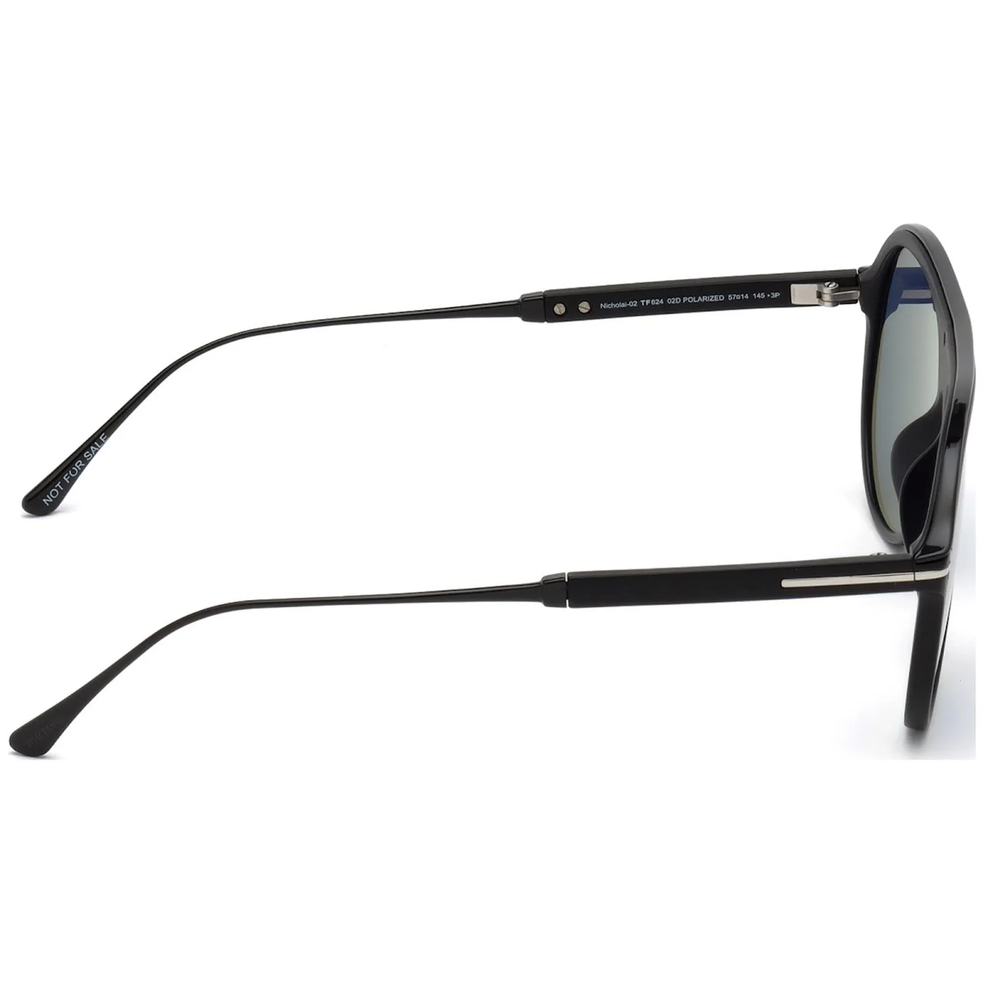 Tom Ford Men's Sunglasses - Nicholai Matte Black Frame Smoke Blue Lenses | FT06245702D