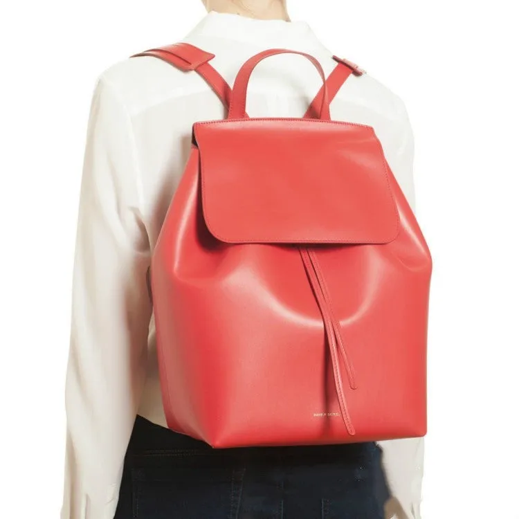 Travel handbag leather drawstring