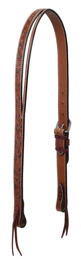 Turquoise Cross Floral Carved Belt Headstall