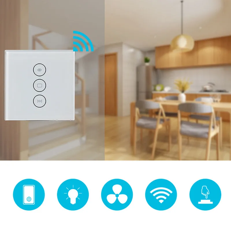 Tuya Smart Life WiFi Curtain Switch for Electric Motorized Curtain Blind Roller Shutter, Google Home, Amazon Alexa Voice Control