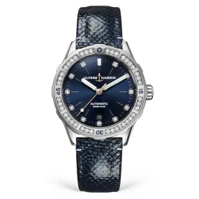 Ulysse Nardin - Lady Diver Blue - Karung Leather Strap - 39mm