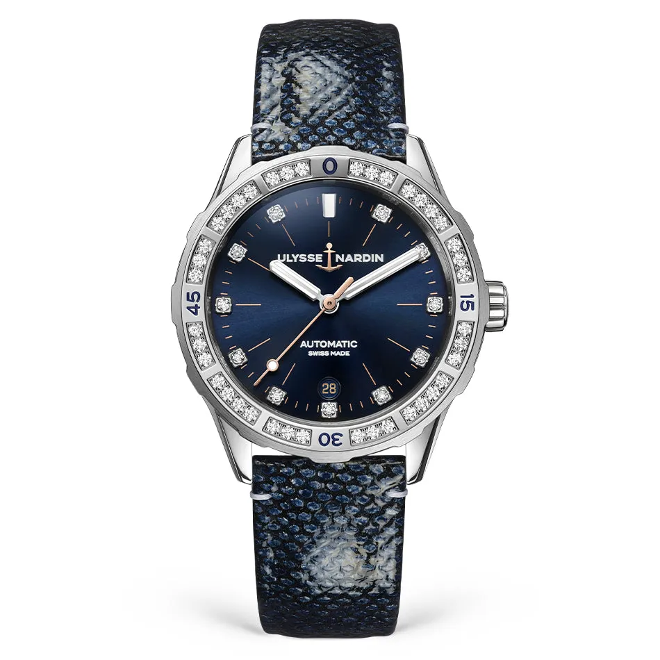 Ulysse Nardin - Lady Diver Blue - Karung Leather Strap - 39mm