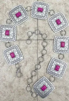 Vintage Metal Belt w/ Stones
