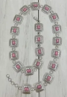 Vintage Metal Belt w/ Stones