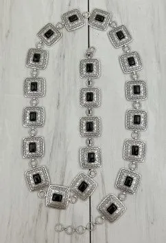 Vintage Metal Belt w/ Stones