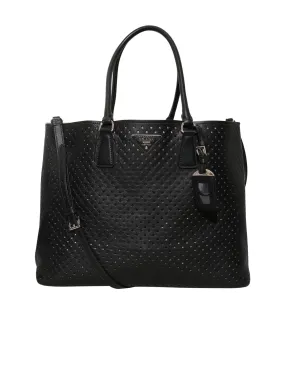 Vitello Fori Leather Tote Bag with Pouch
