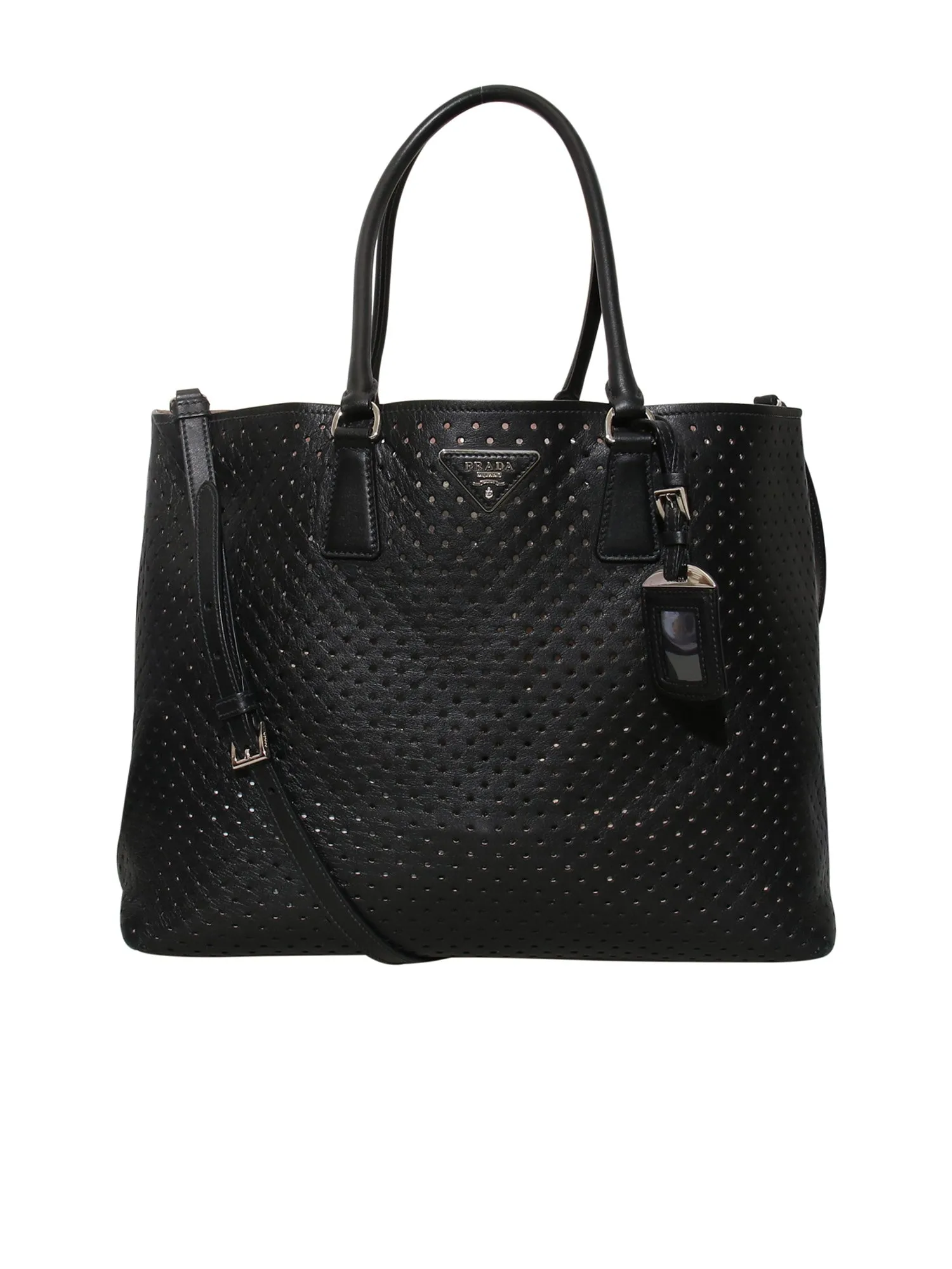 Vitello Fori Leather Tote Bag with Pouch