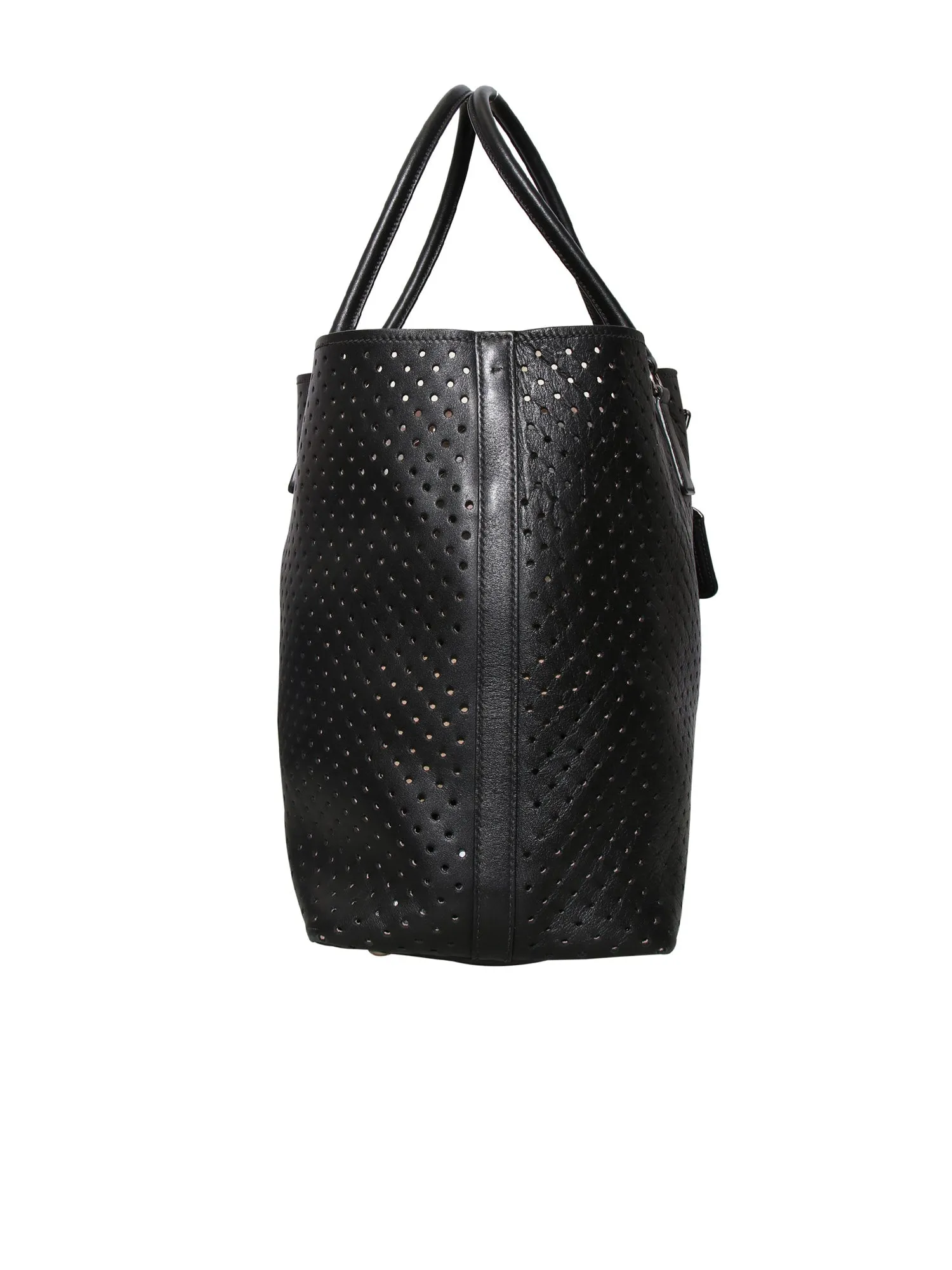 Vitello Fori Leather Tote Bag with Pouch
