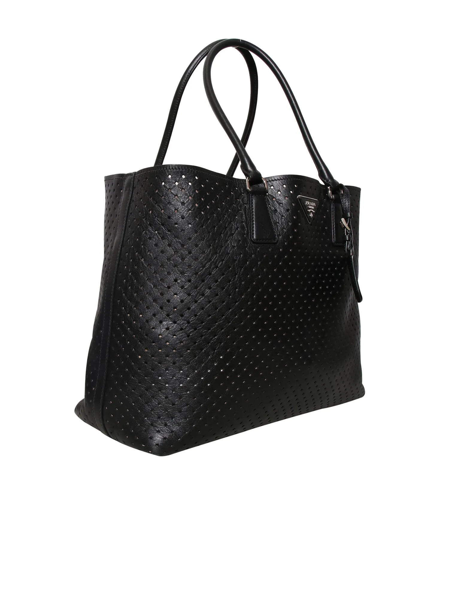 Vitello Fori Leather Tote Bag with Pouch