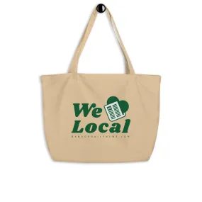 We Love Local News Large Double Sided Organic Tote Bag