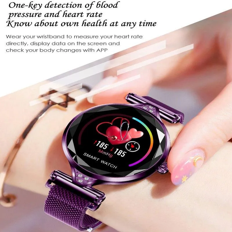 Women Heart Rate Blood Pressure Bracelet Smart Watches