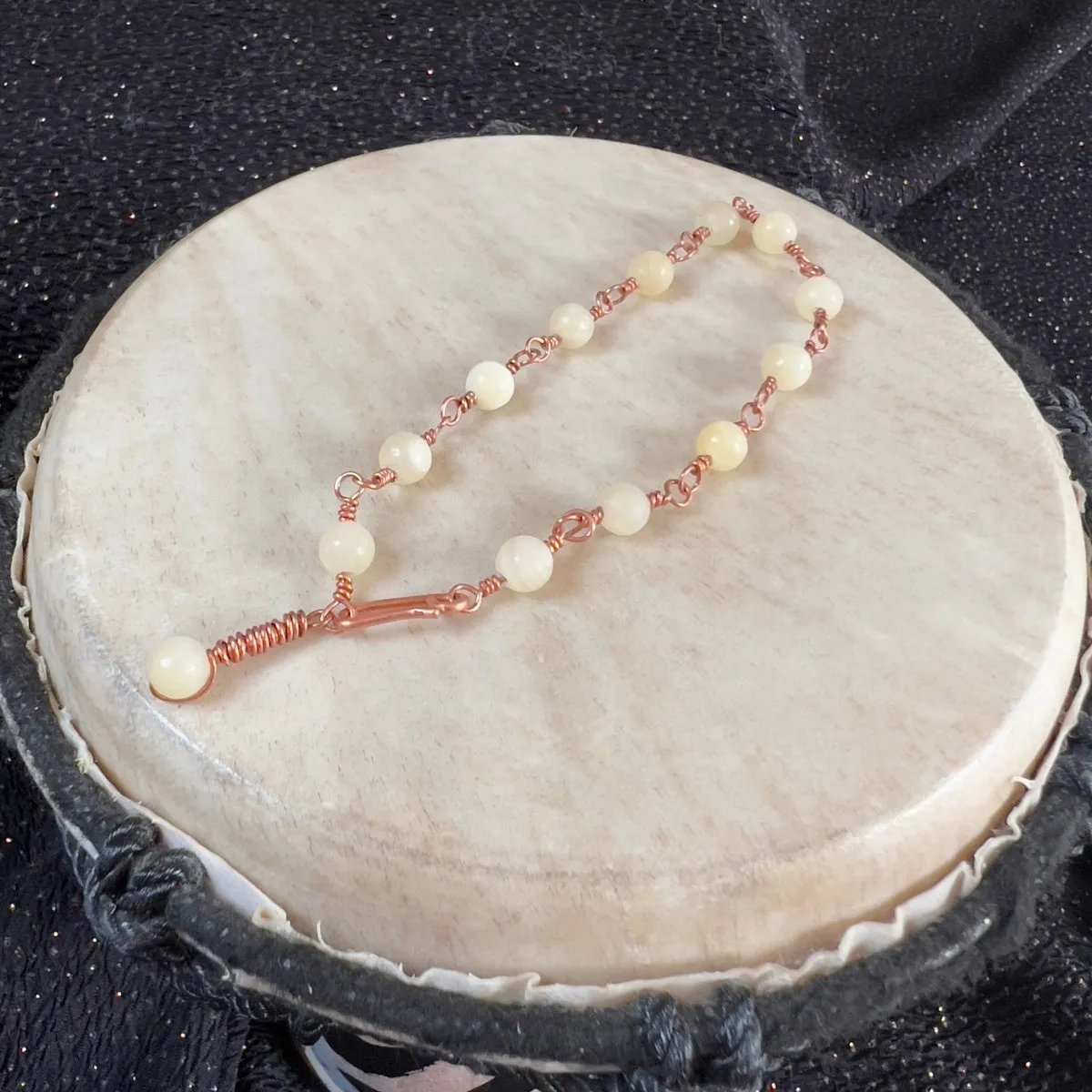 Yellow Jade Rosary-style Bracelet