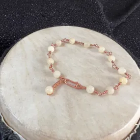 Yellow Jade Rosary-style Bracelet